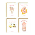 Load image into Gallery viewer, Wenskaarten | Set van 4 met enveloppen