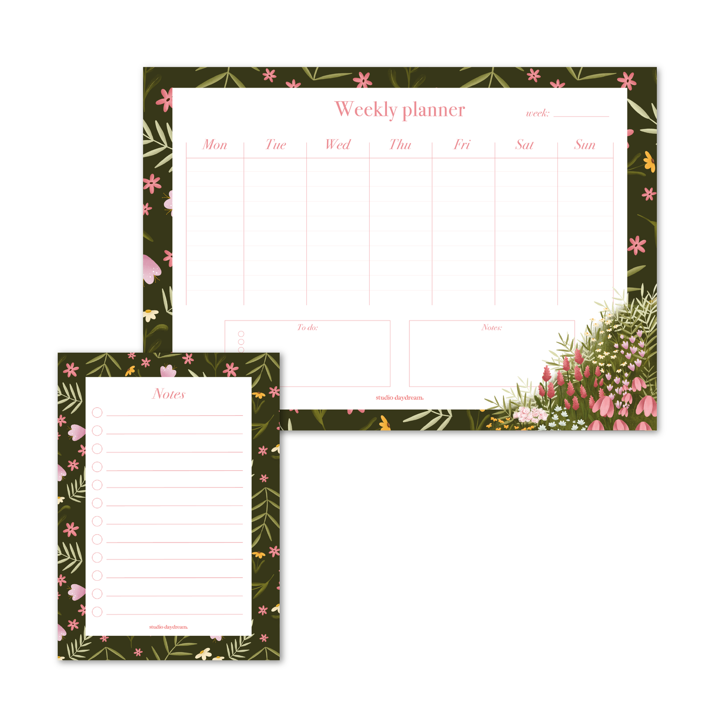 Organizer Set | Colorful Blossom Green