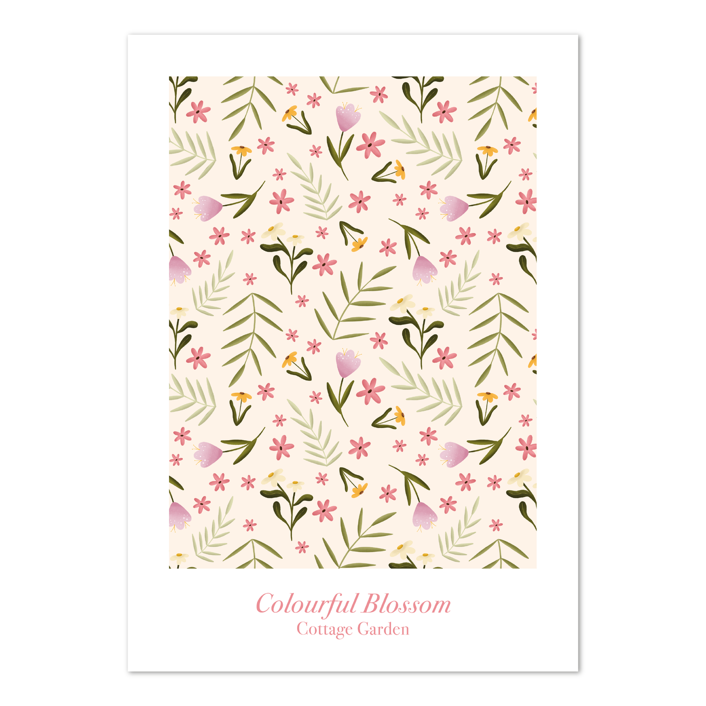 Poster | Colourful Blossom Beige