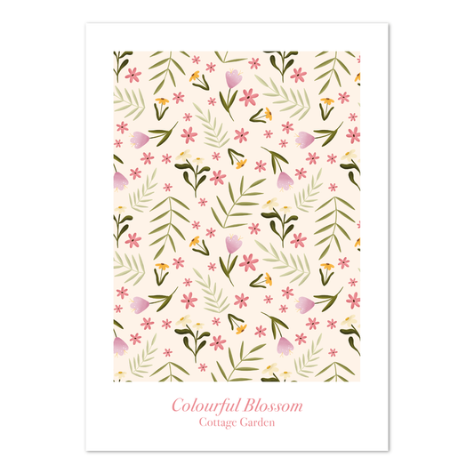 Poster | Colourful Blossom Beige