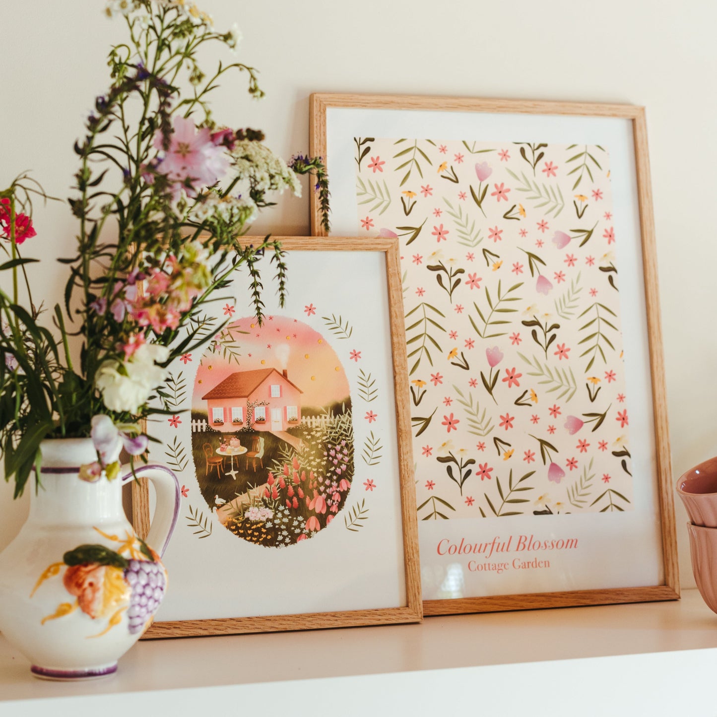 Poster | Cottage Garden with gold foil