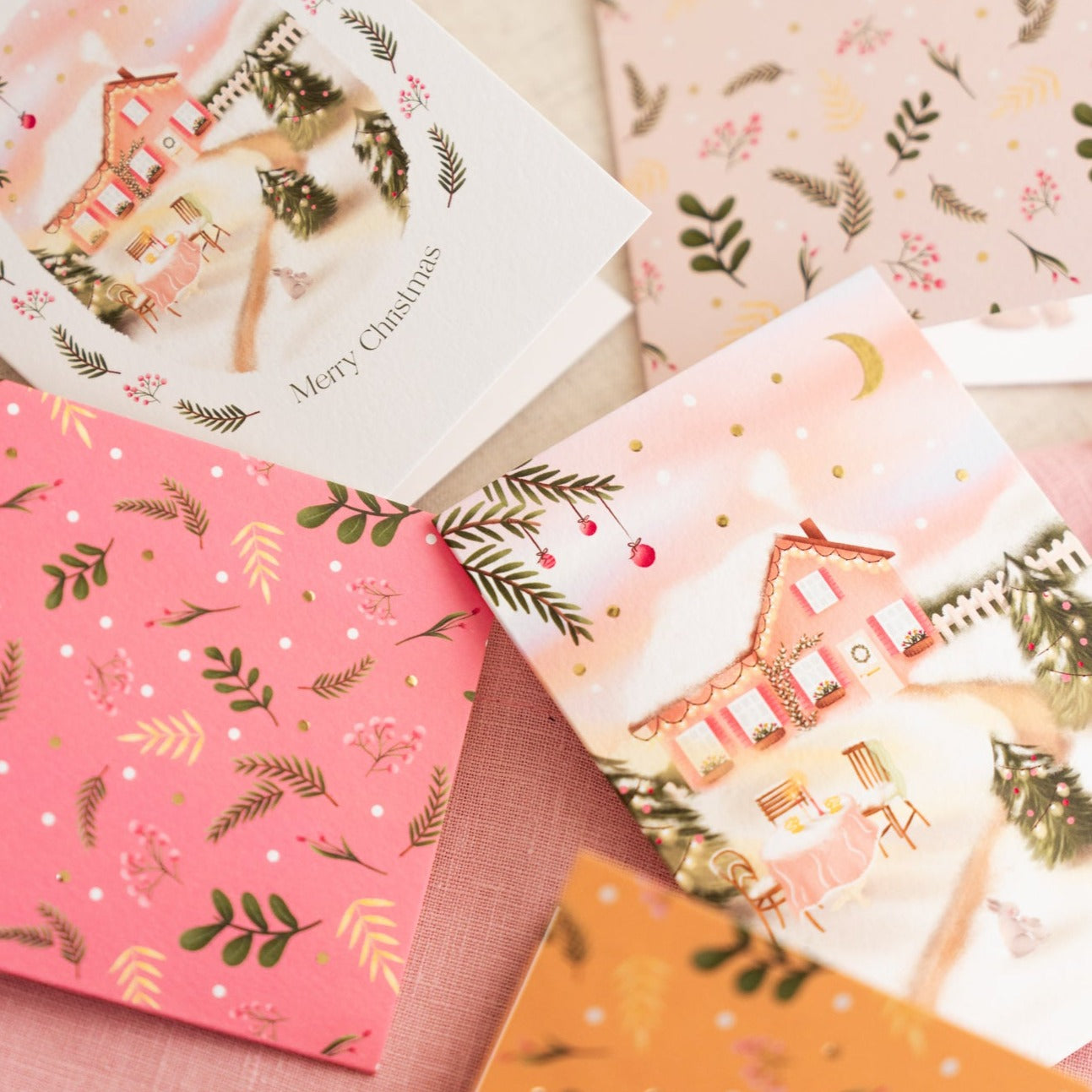 Greeting card set with envelopes | Romantic Winter Bundle