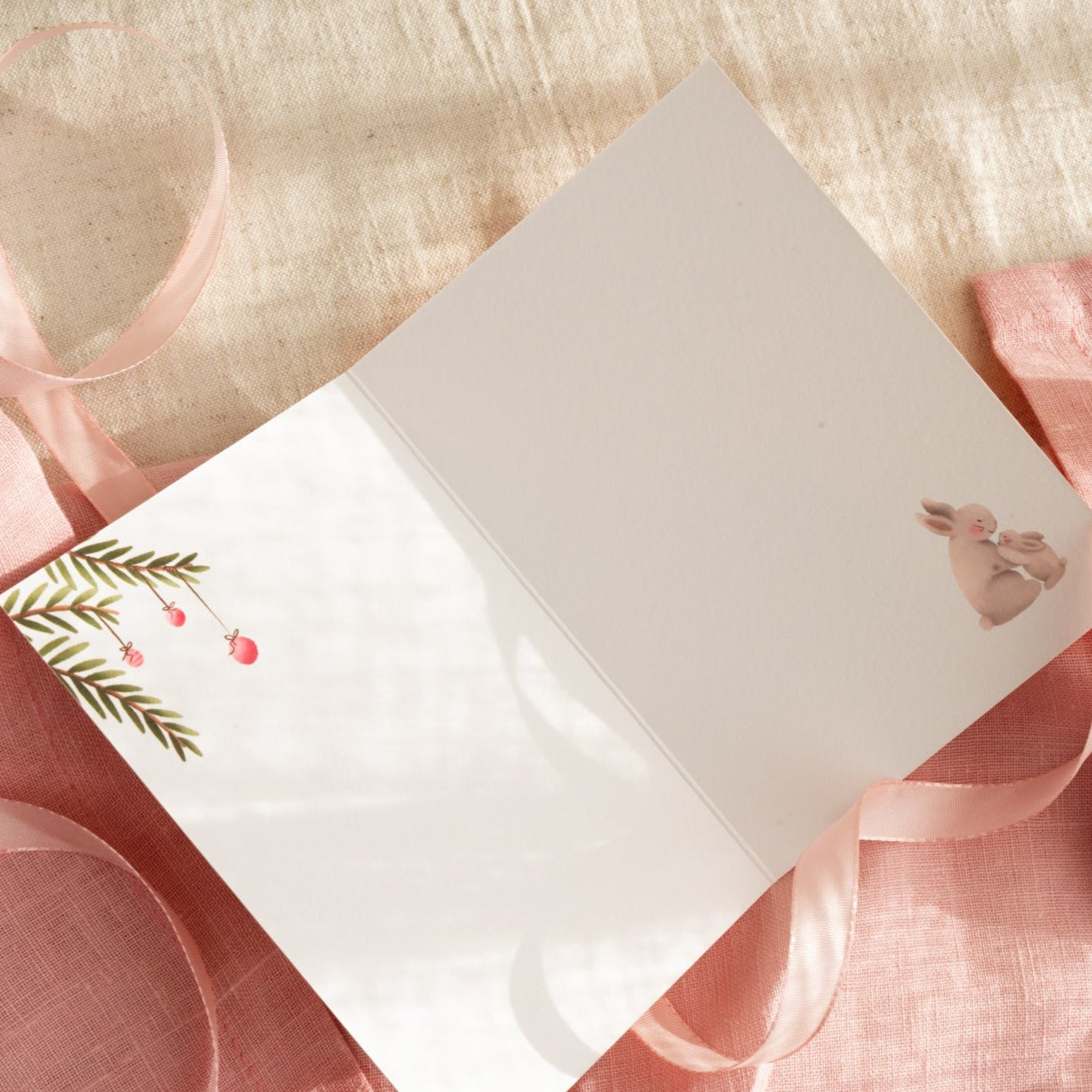 Greeting card with envelope | Sparkling Blizzard Pink