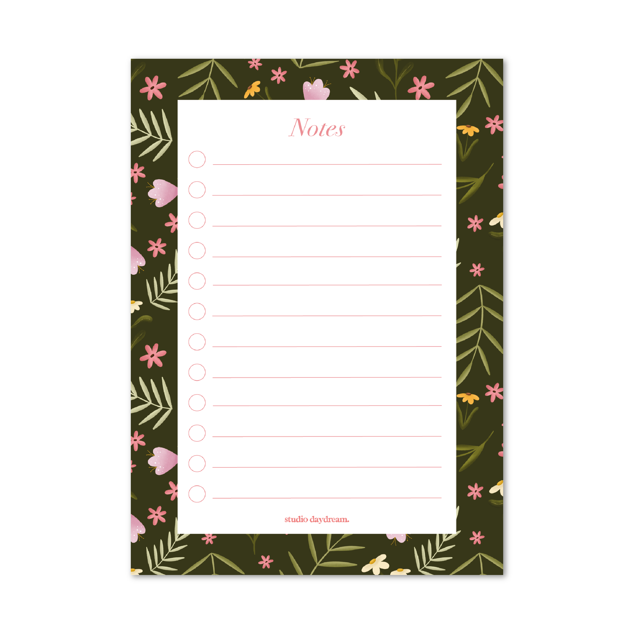 Notitieblok A6 | Colourful Blossom Groen