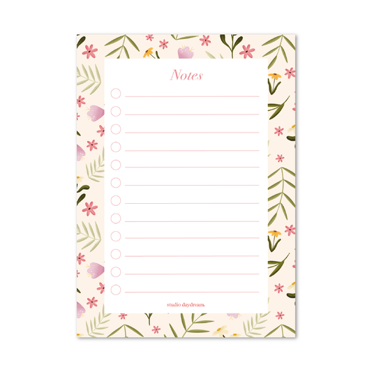 Notepad A6 | Colorful Blossom Beige