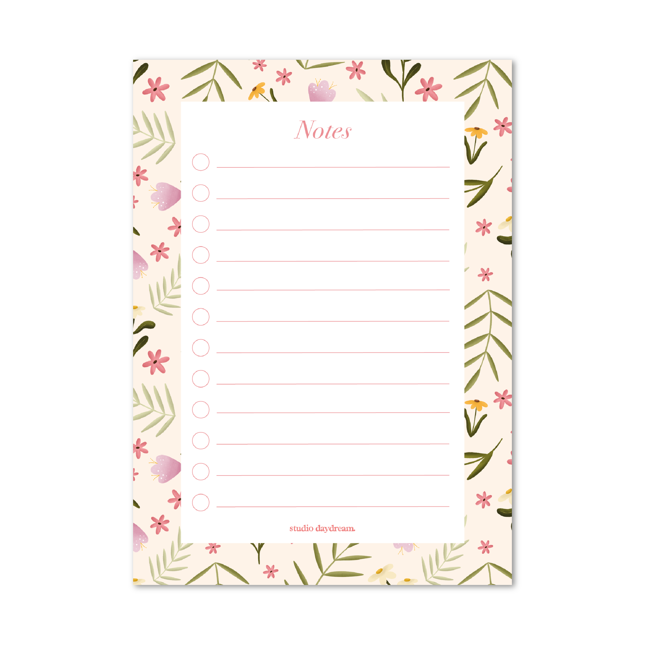 Notitieblok A6 | Colourful Blossom Beige