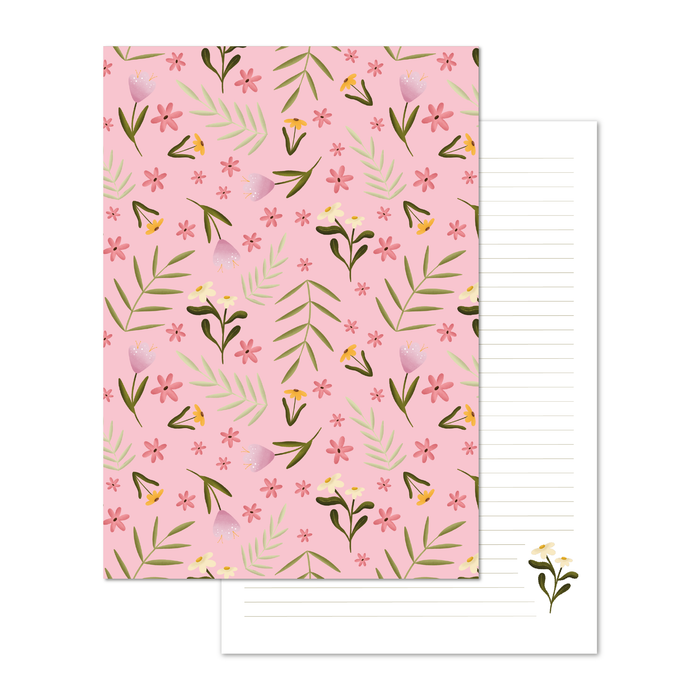 Notitieboekje Gelinieerd A5 | Colourful Blossom Roze