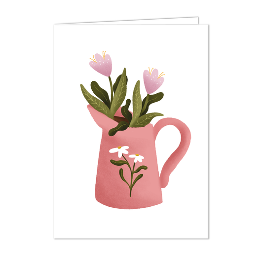 Wenskaart met envelop | Wildflower Vase