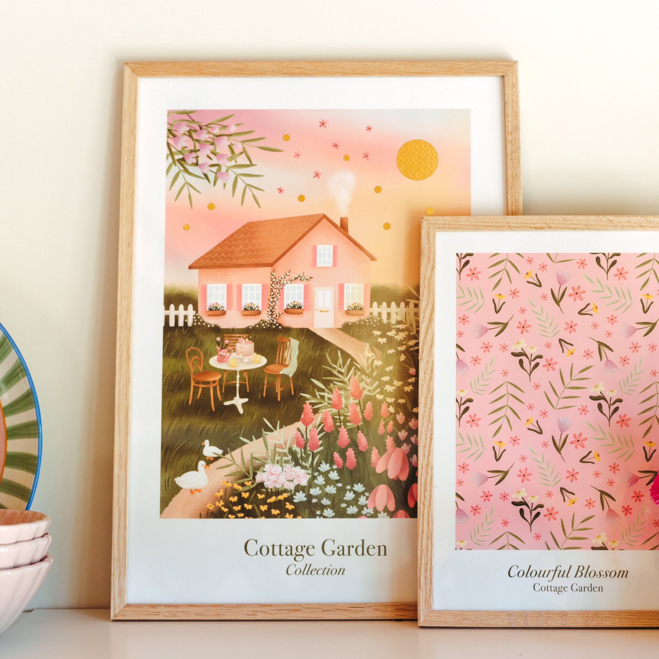 Poster | Cottage Garden Deluxe met goudfolie