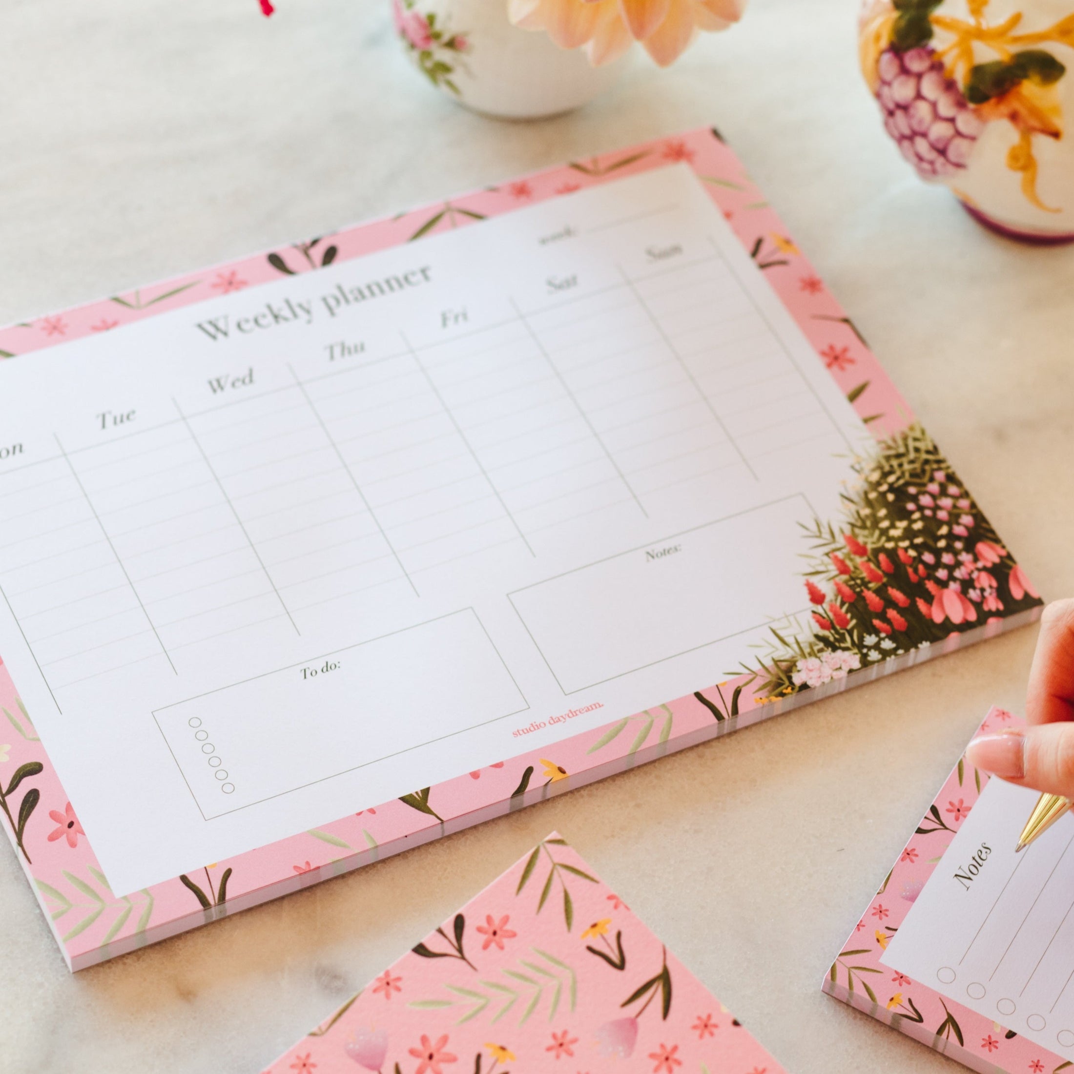 Weekly Planner A4 Set | Colourful Blossom