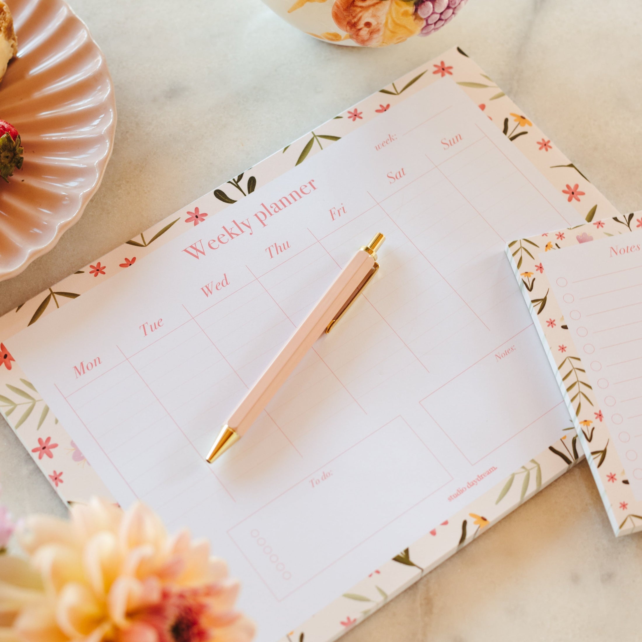 Weekly Planner A4 Set | Colourful Blossom