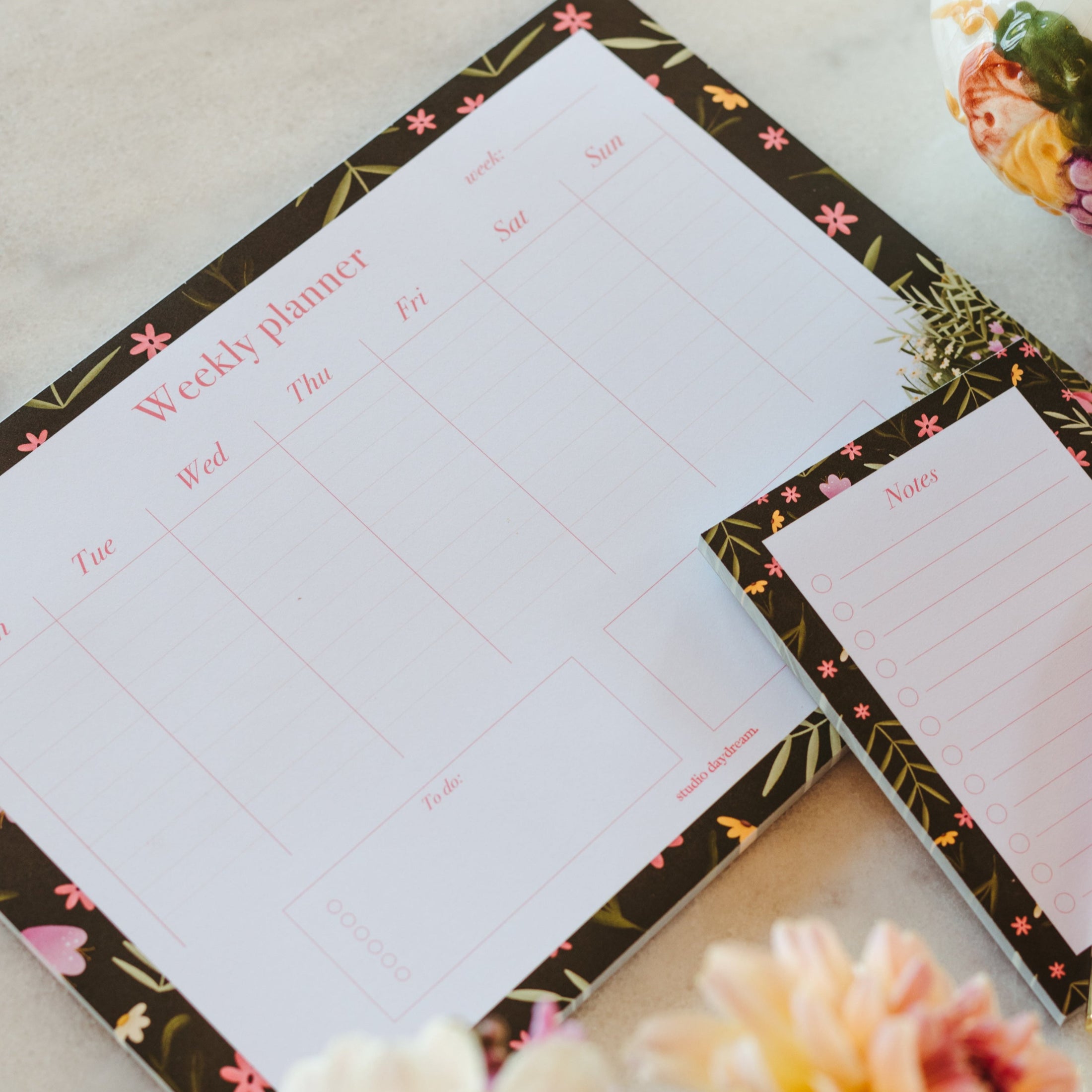 Weekly Planner A4 Set | Colourful Blossom